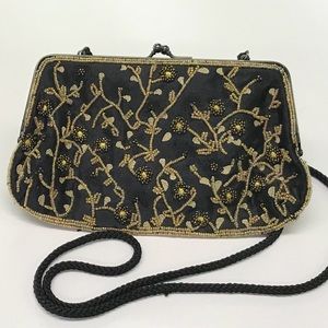 Beaded Lancôme Purse Clutch Handbag